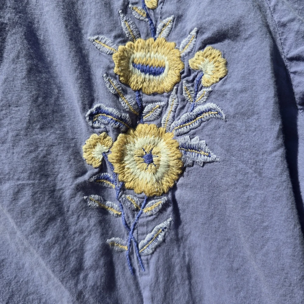April Cornell Purple Floral Embroidered Dress - Picture 4 of 6